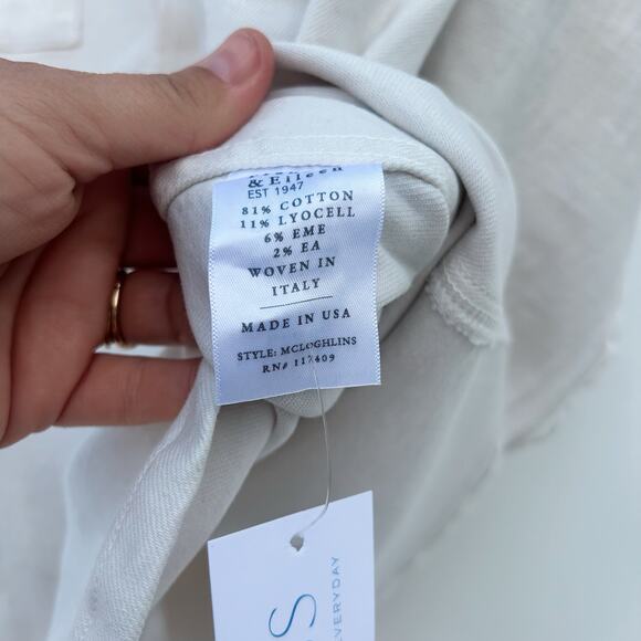 New Frank & Eileen McLoghlin Utility Shirt Jacket Natural Denim White XS Small - Picture 9 of 9